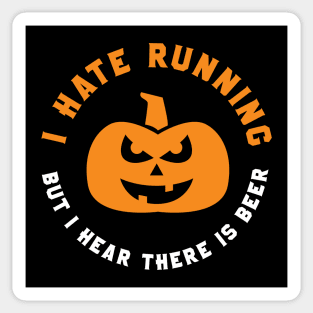 I Hate Running Halloween Sticker